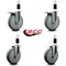 Service Caster 6'' Gray Poly Swivel 1-3/8'' Expanding Stem Caster Set 2 Total Lock Brakes, 4PK SCC-EXTTL20S614-PPUB-2-S-2-138 - alternate 5